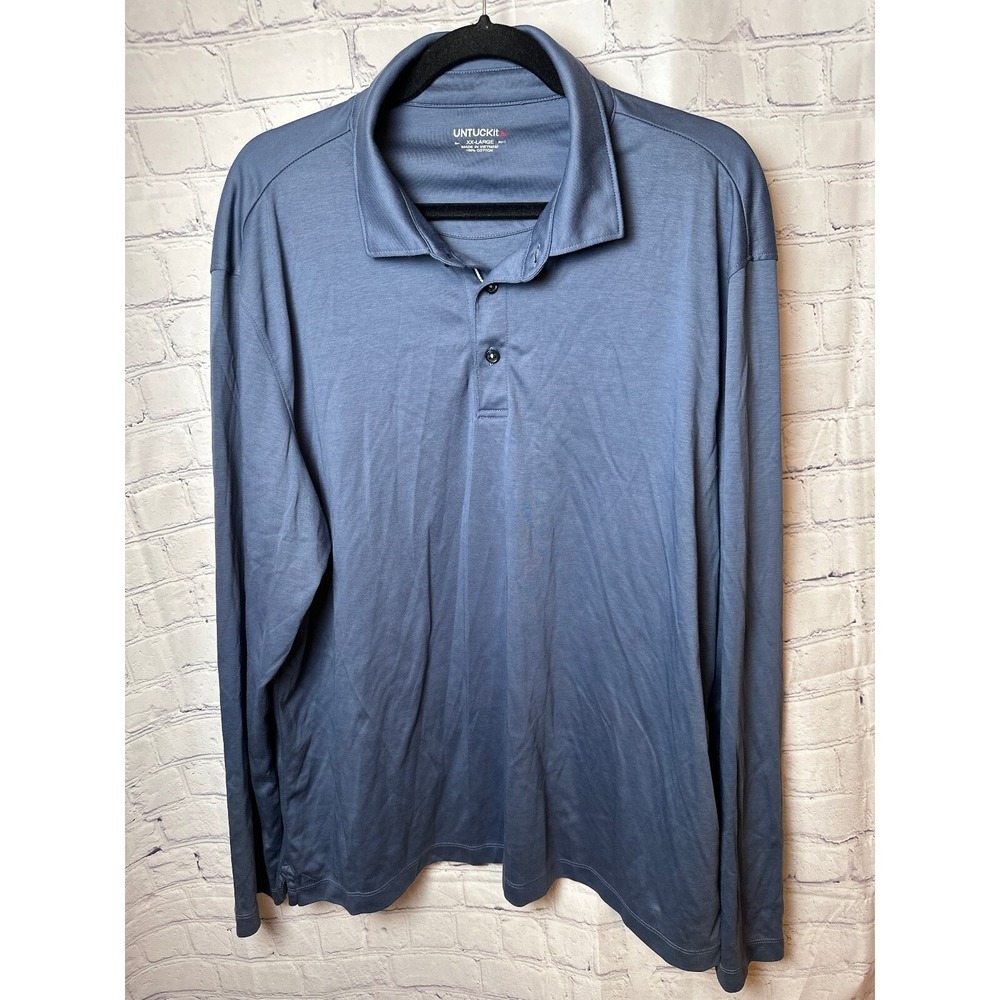 UNTUCKit Long Sleeve Polo Shirt Casual Button Up Top XX-Large